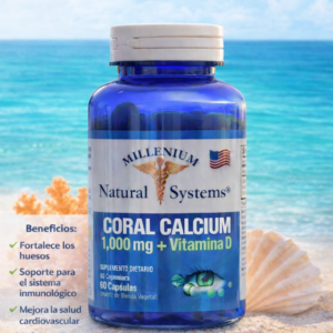 Coral Calcium 1000 mg + Vitamina D (Calcio 350 mg) — Natural Systems | 60 Softgel